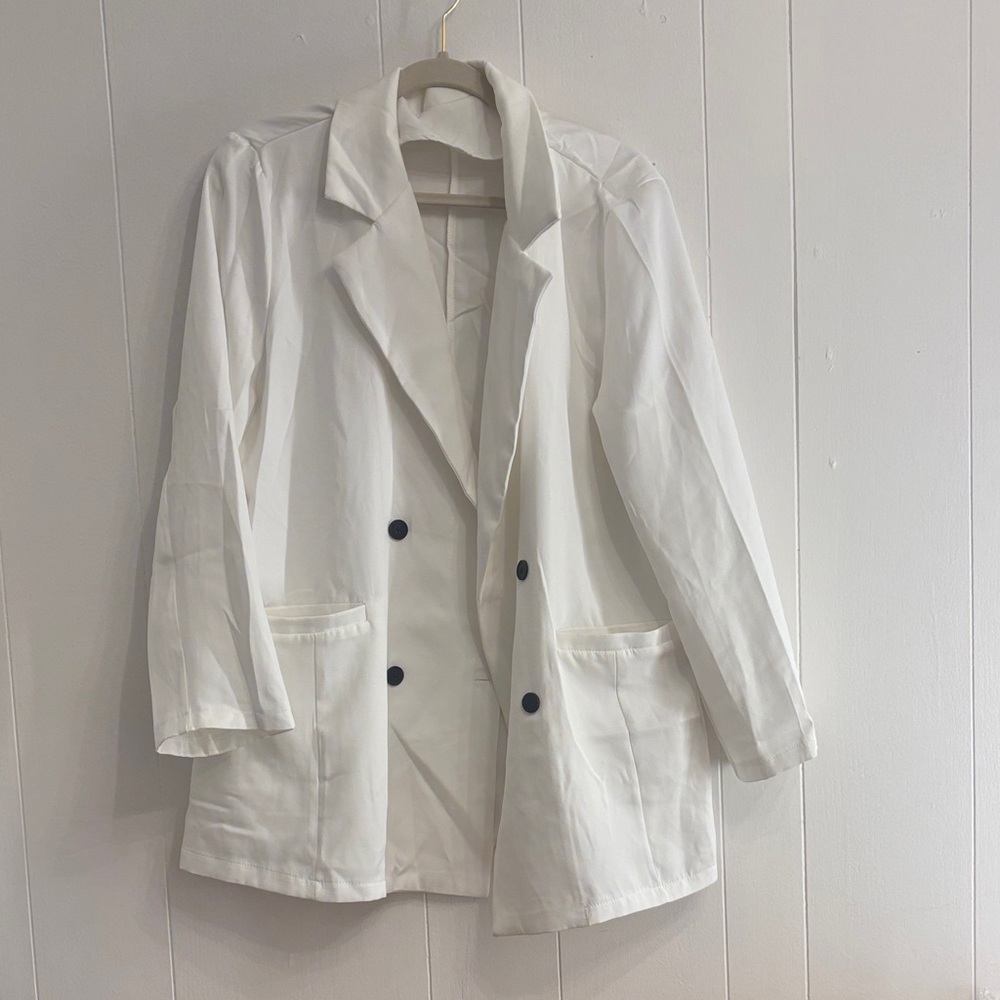 Women's White Blazer Jacket